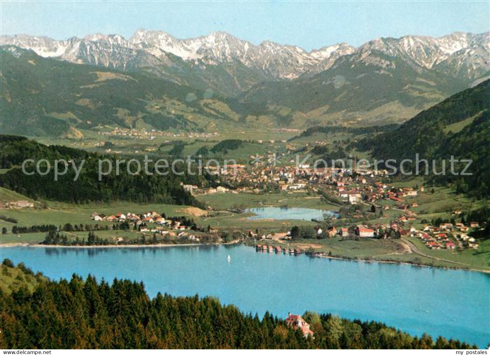 73157830 Immenstadt Allgaeu Und Buehl Mit Den Beiden Alpseen Alpenpanorama Flieg - Immenstadt