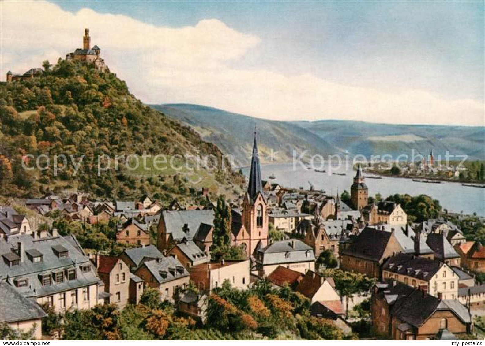 73157819 Braubach Rhein Panorama Mit Marksburg Braubach Rhein - Braubach