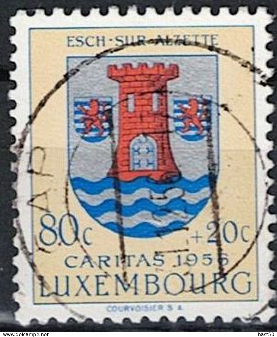 Luxemburg - Wappen: Esch An Der Alzette (MiNr: 562) 1956 - Gest Used Obl LESEN - Oblitérés