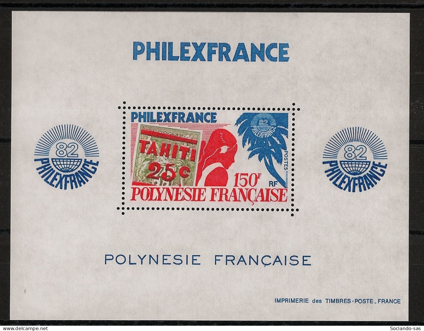 POLYNESIE - 1982 - Bloc Feuillet BF N°YT. 6 - Philexfrance - Neuf Luxe** / MNH / Postfrisch - Blocchi & Foglietti