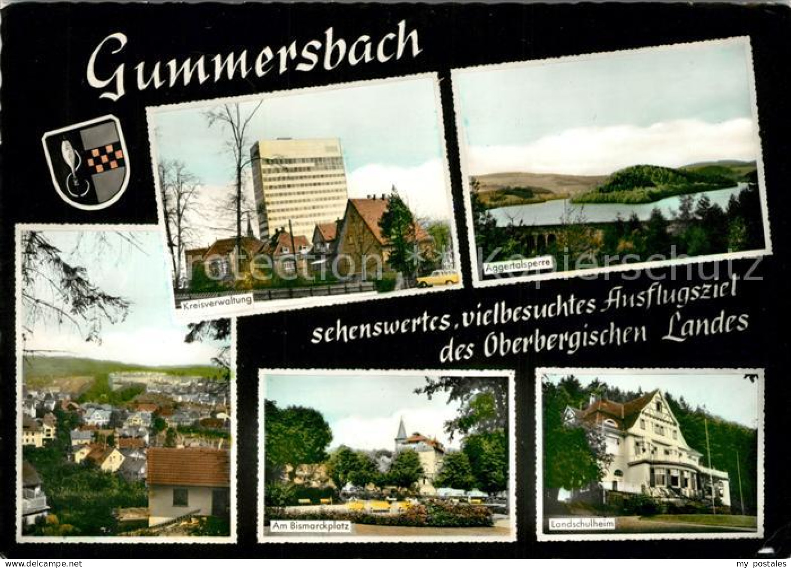 73157227 Gummersbach Kreisverwaltung Bismarckplatz Landschulheim Aggertalsperre  - Gummersbach