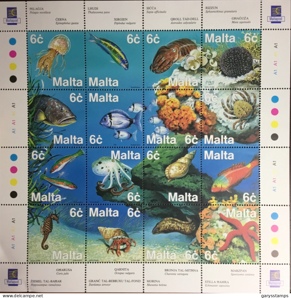 Malta 1999 Marine Life Sheetlet MNH - Marine Life