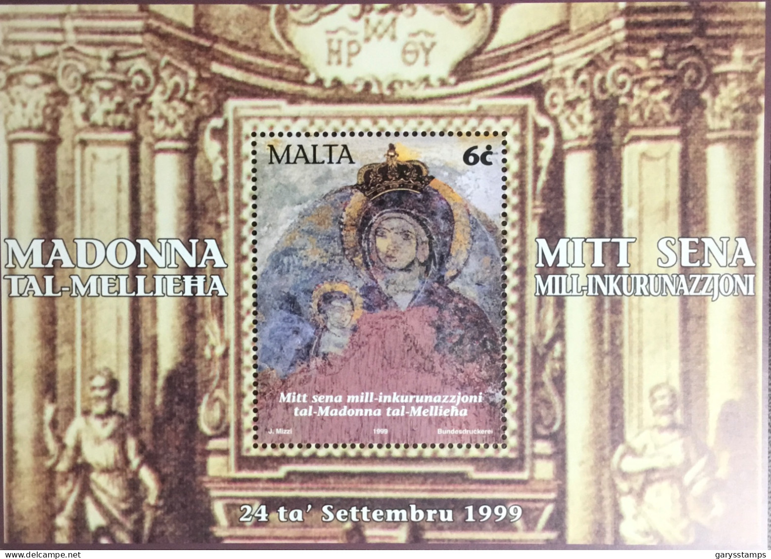 Malta 1999 Madonna & Child Minisheet MNH - Malte