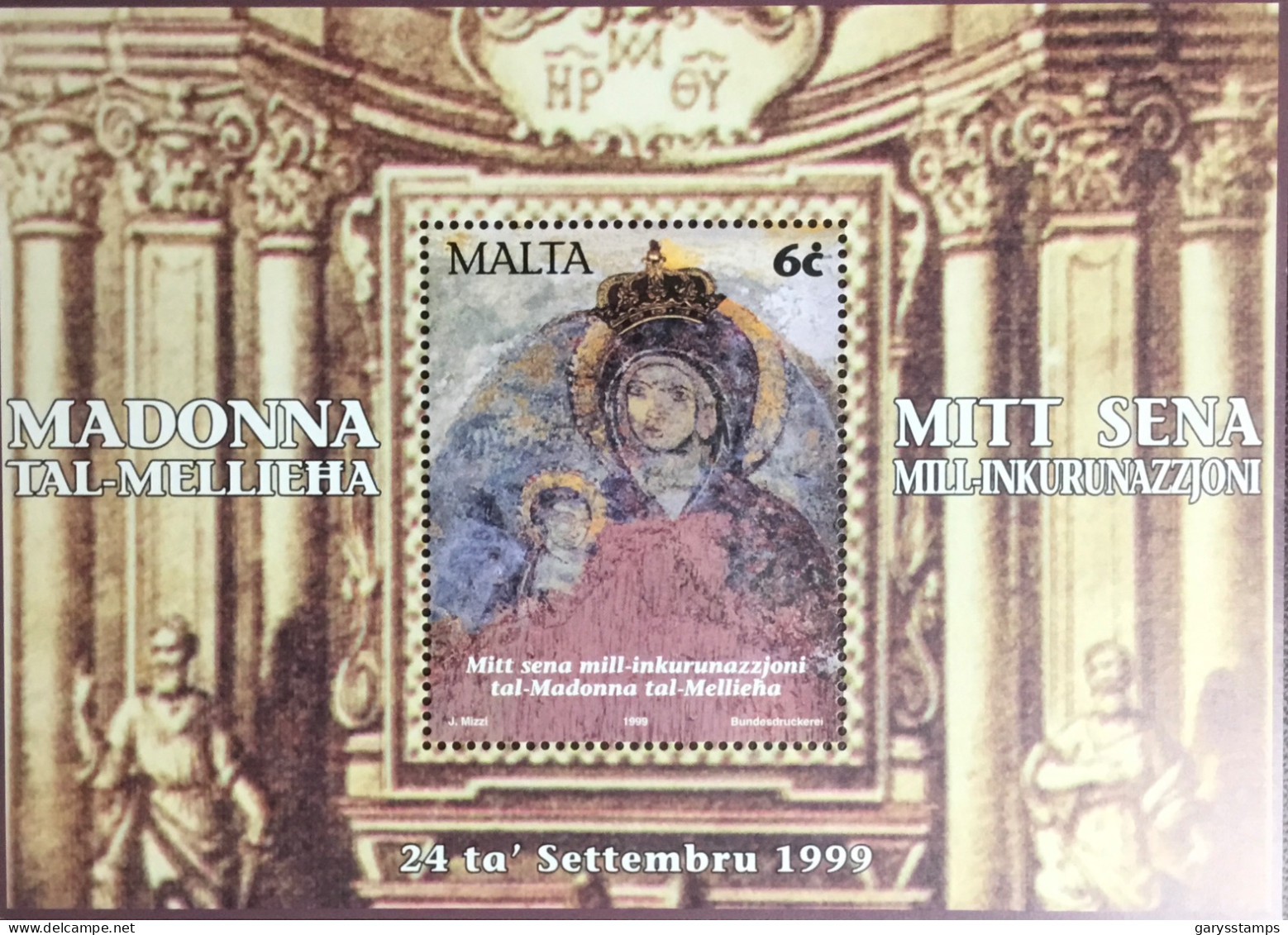 Malta 1999 Madonna & Child Minisheet MNH - Malta