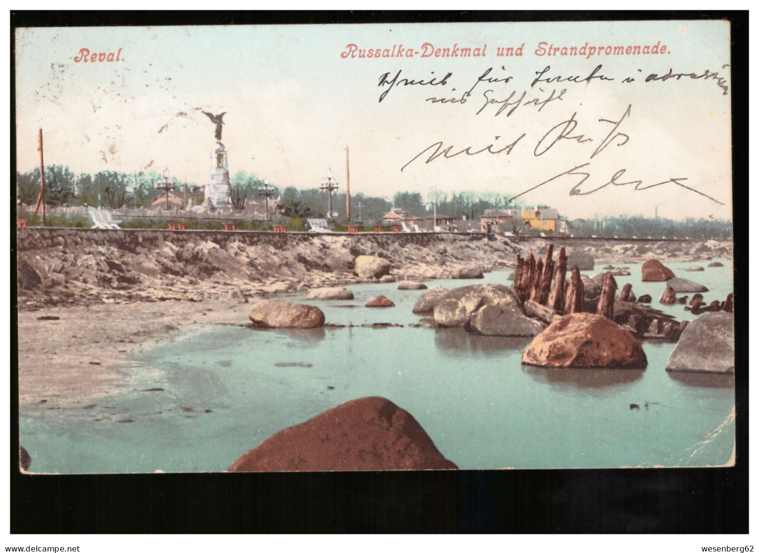 Reval/ Tallinn Russalka Denkmal  Und Strandpromenade 1906 - Estland