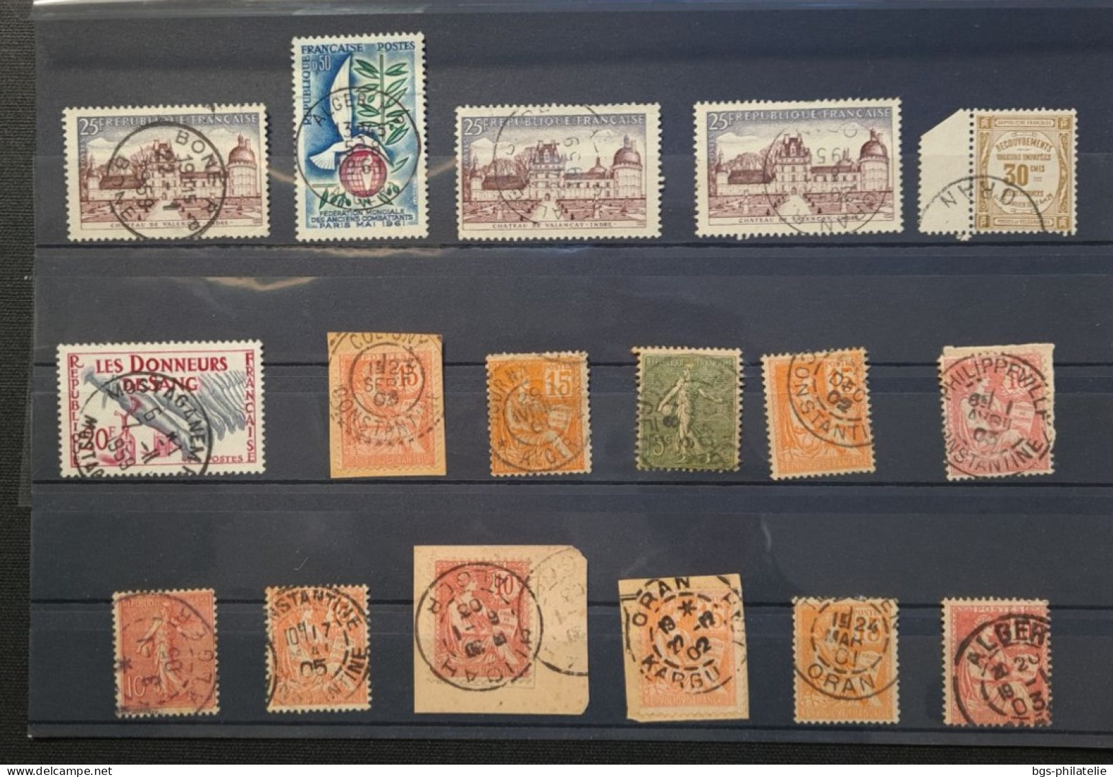 Algérie,  Oblitérations D'Algérie Sur Timbres De France. - Gebraucht