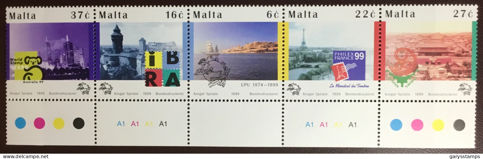 Malta 1999 Stamp Exhibitions UPU MNH - Malte