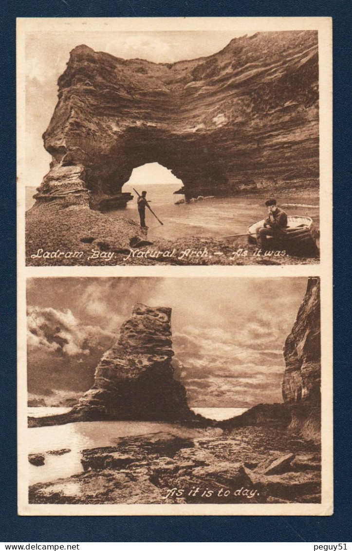 Royaume-Uni.Devon. Exeter. Ladram Bay, Natural Arch. As It Was, As It Is To Day. 1929 - Exeter