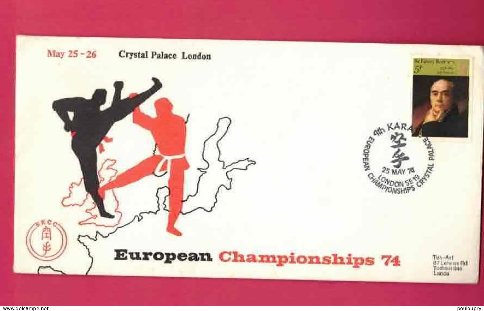 Lettre De 1974 D' Angleterre - Championnat D' Europe - Unclassified