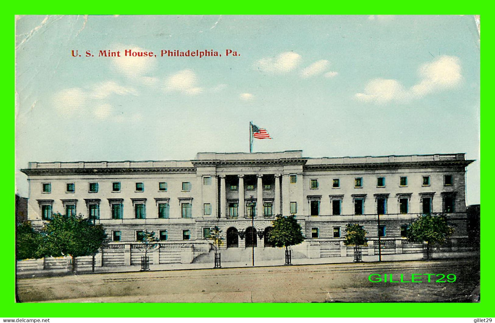 PHILADELPHIA, PA - U. S. MINT HOUSE - TRAVEL IN 1914 - - Philadelphia