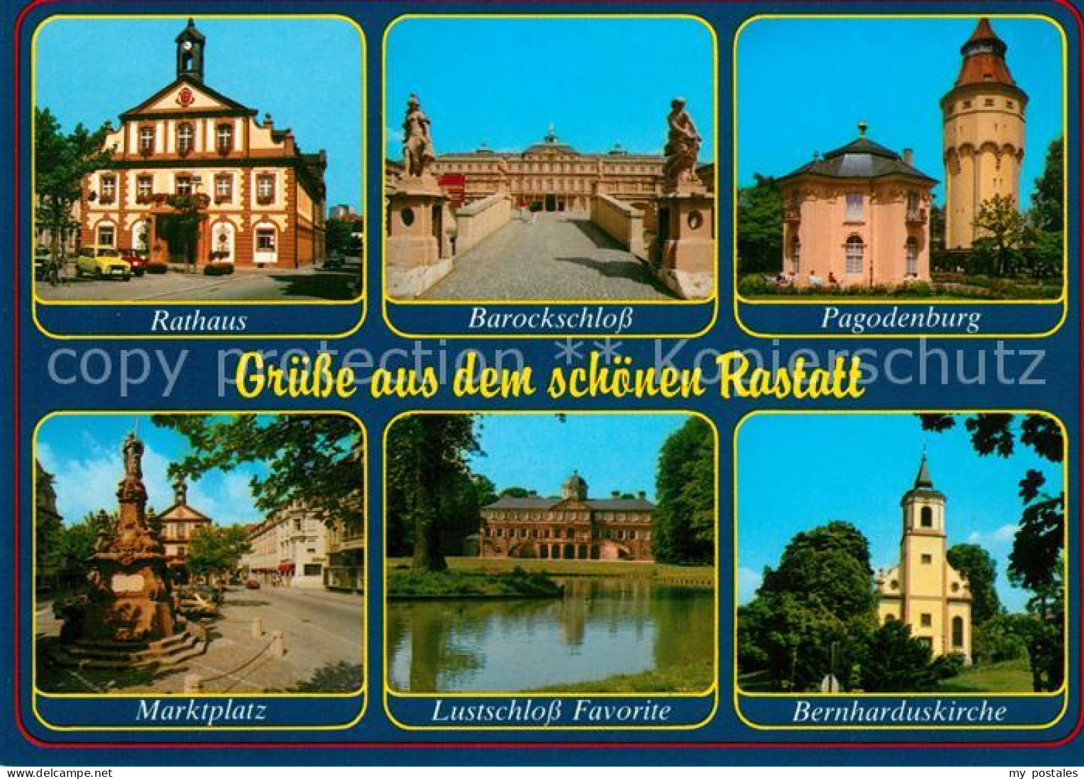 73155799 Rastatt Rathaus Barockschloss Pagodenburg Marktplatz Lustschloss Favori - Rastatt