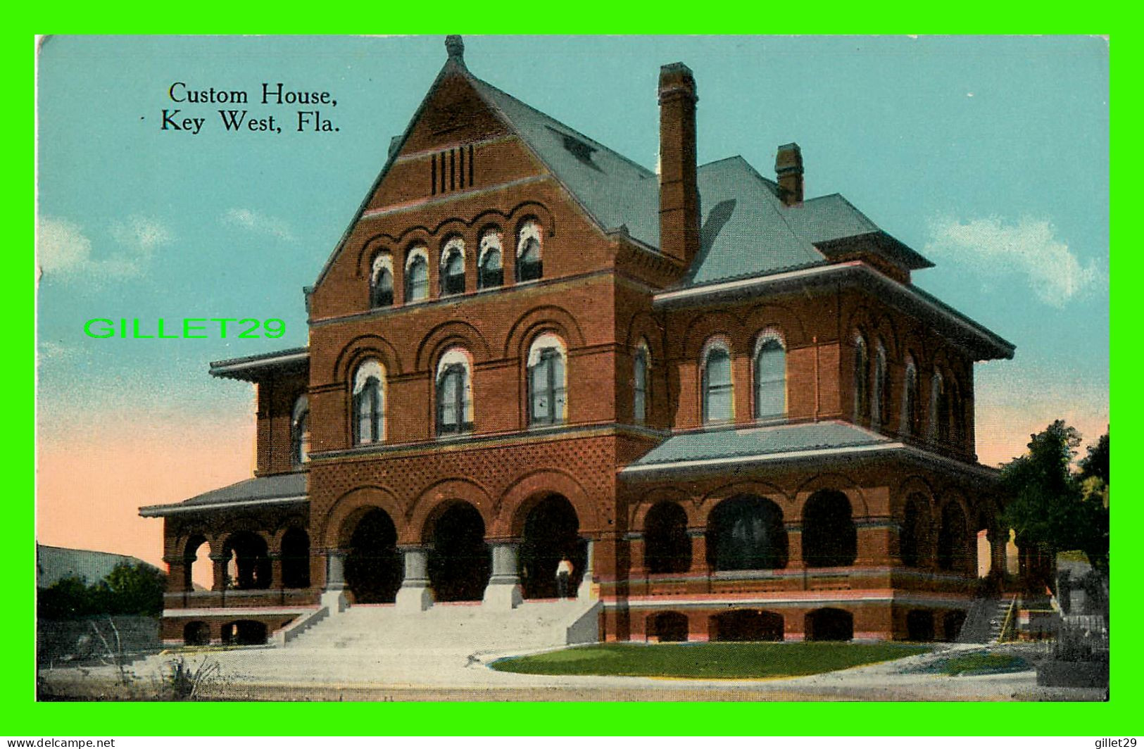 KEY WEST, FL - CUSTOM HOUSE -  PUB. BY S. H. KRESS & CO - - Key West & The Keys