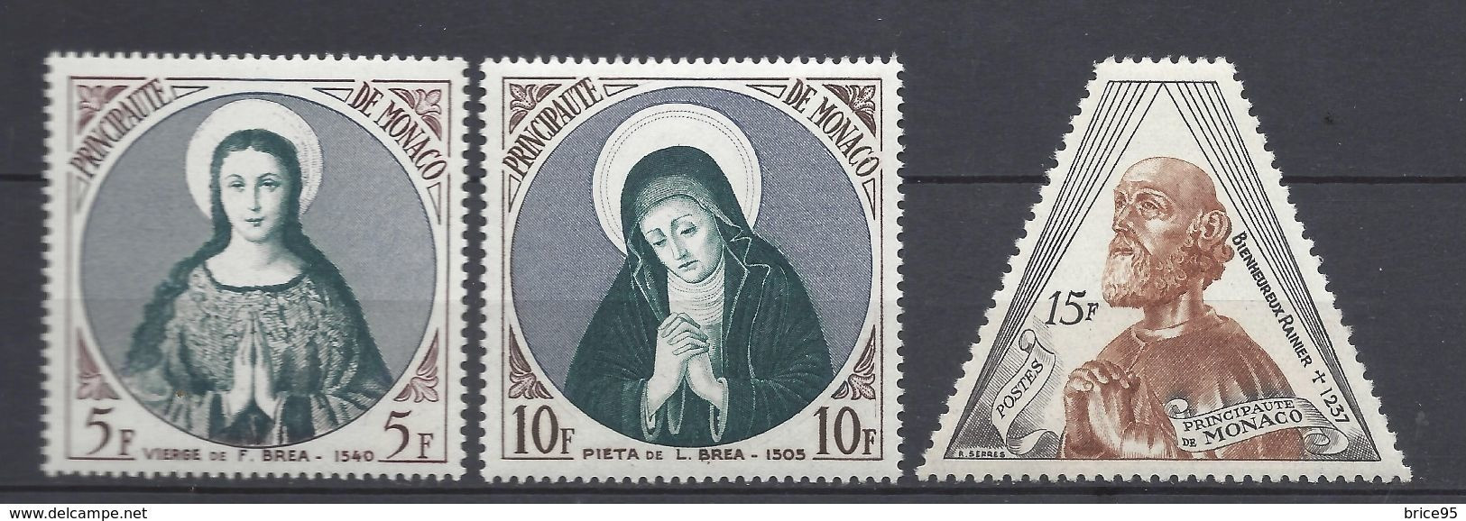 Monaco - YT N° 437 à 439 ** - Neuf Sans Charnière - 1955 - Unused Stamps