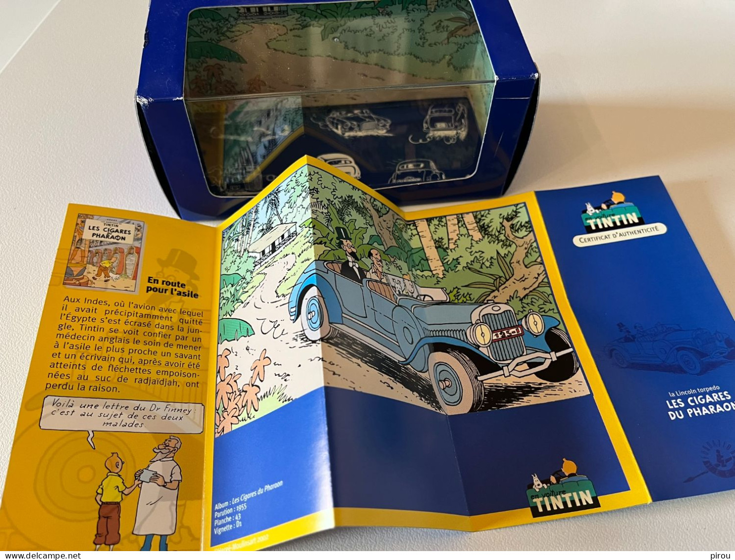 TINTIN LES CIGARES DU PHARAON : LINCOLN TORPEDO GRAND SPORT 1930 - Andere & Zonder Classificatie