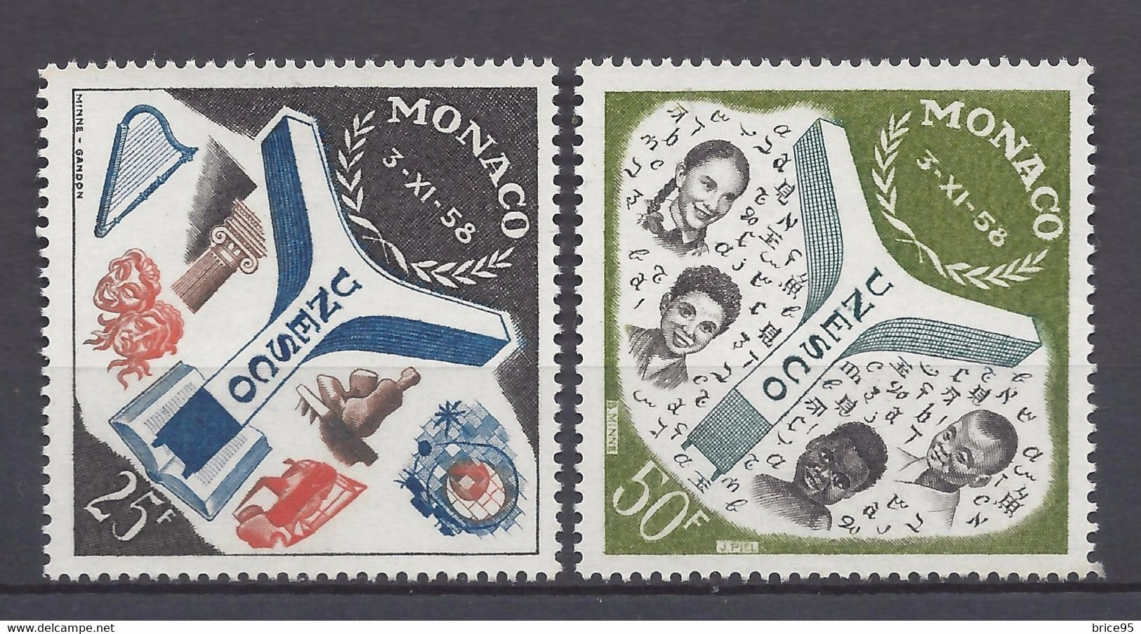 Monaco - YT N° 511 Et 512 ** - Neuf Sans Charnière - 1959 - Nuevos