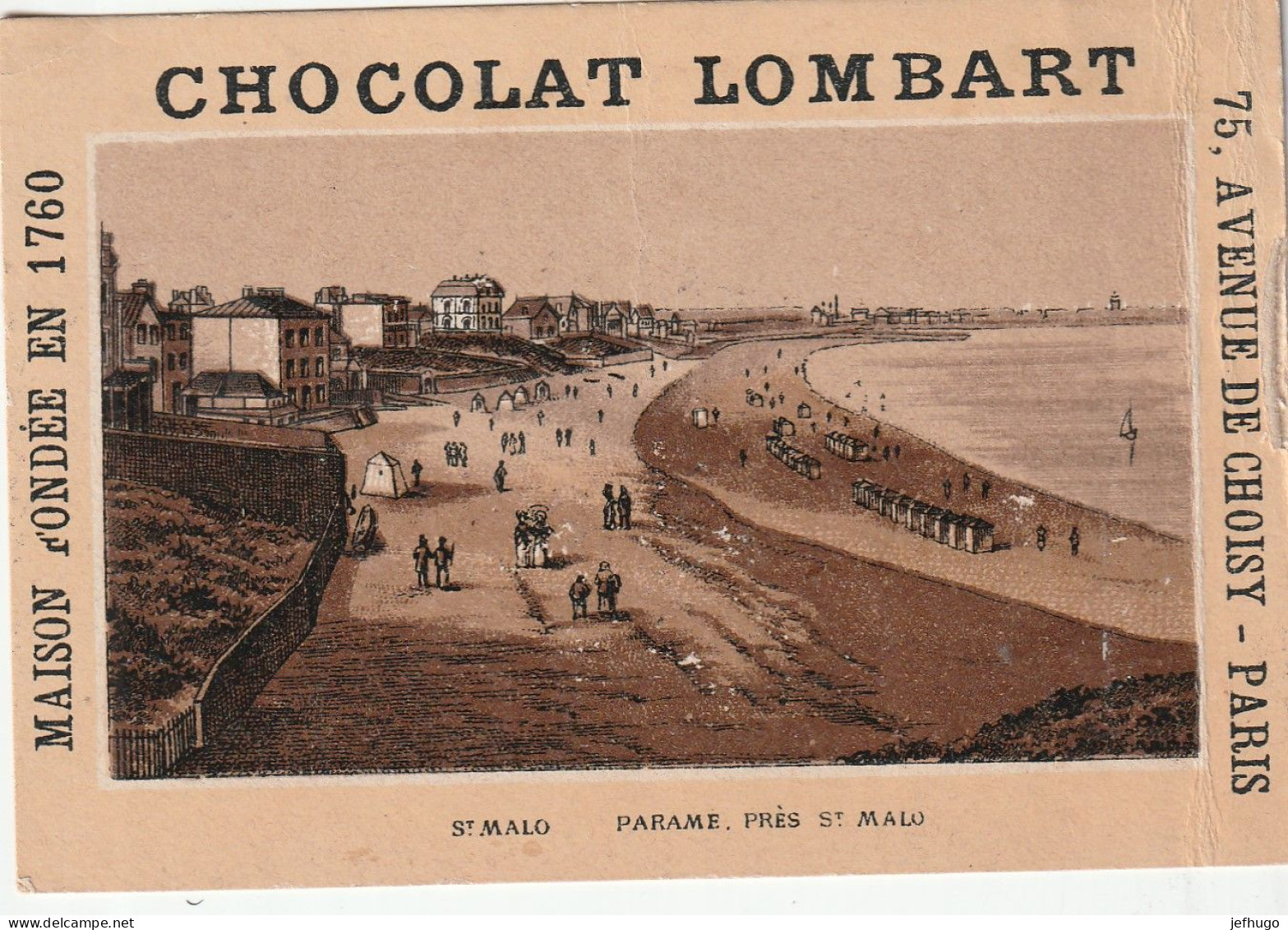 69 - CHROMO CHOCOLAT LOMBART . ST MALO . PARAME PRES DE ST MALO . SCAN - Lombart