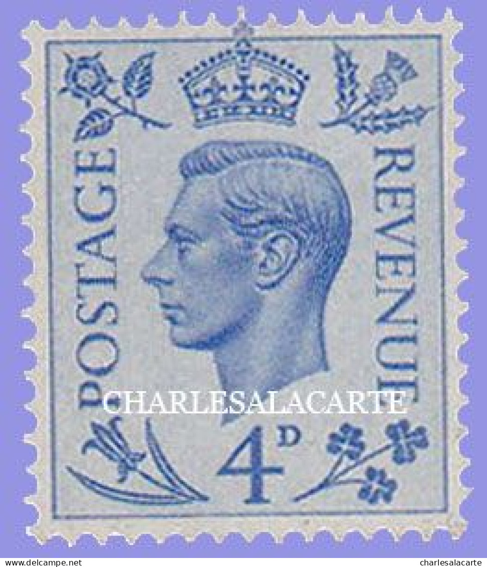 GREAT BRITAIN 1950  LIGHT ULTRAMARINE 4d.  S.G. 508 U.M.  N.S.C. - Ungebraucht