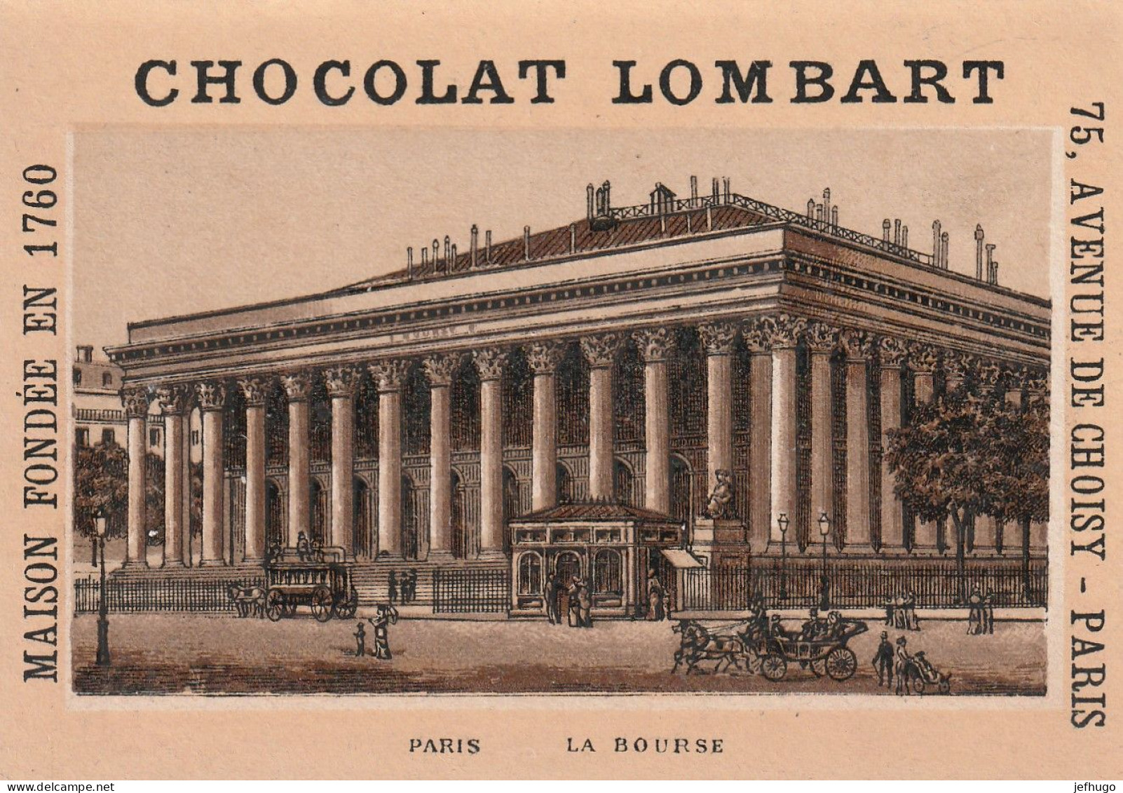 69 - CHROMO CHOCOLAT LOMBART . PARIS . LA BOURSE . SCAN - Lombart