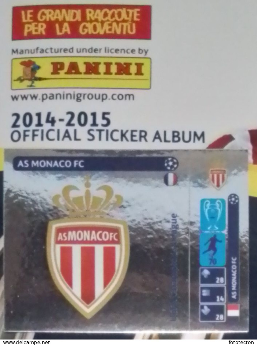 UEFA Champions League Panini - 2014 2015 - Sticker N 016 "Monaco" - Altri & Non Classificati