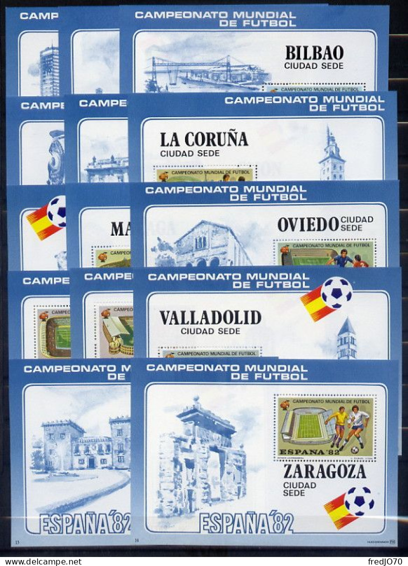 Espagne Vignettes Blocs Football CM 82 ** - 1982 – Espagne