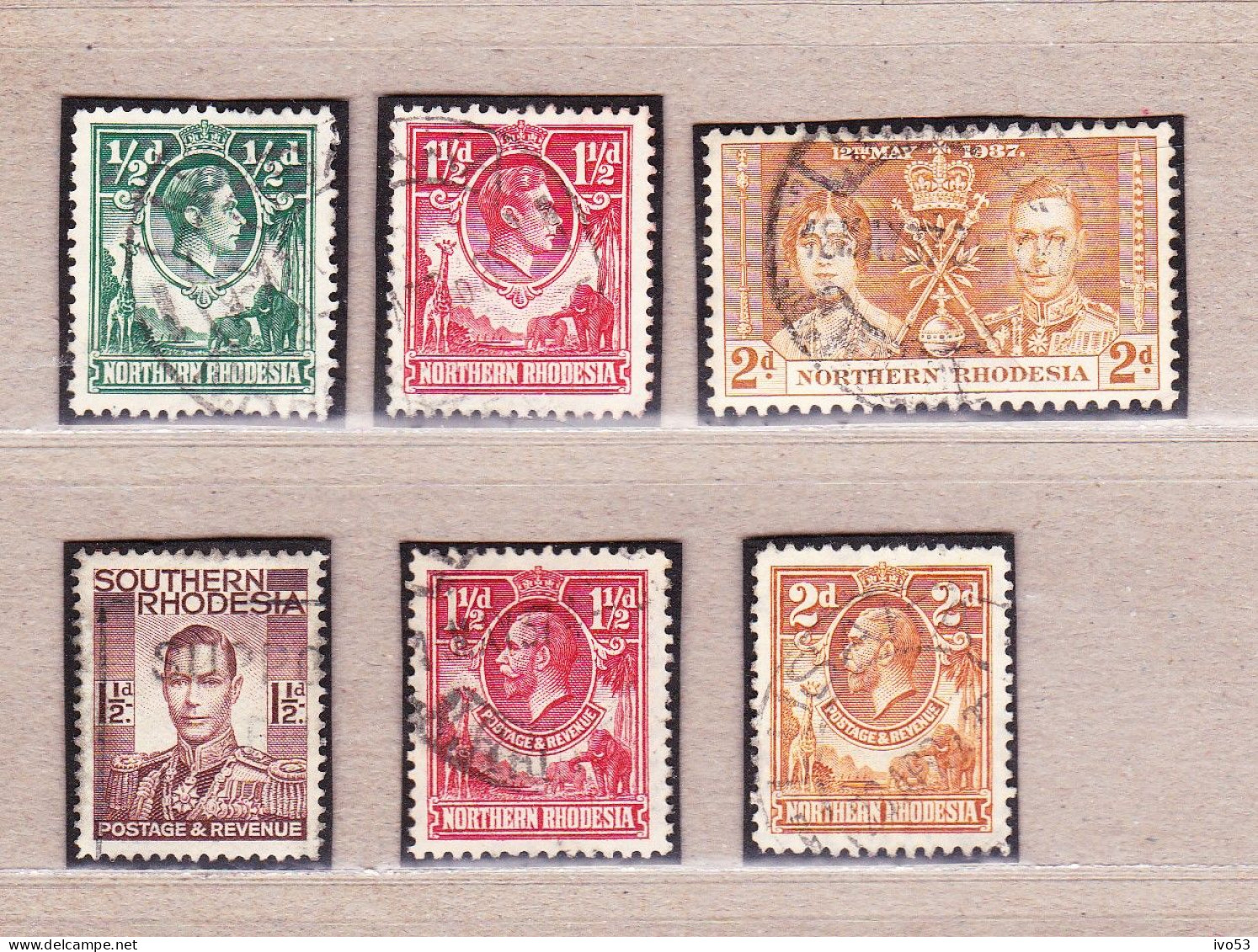 Lot Zegels Rhodesie:gestempeld Op Fragment / Used. - Andere & Zonder Classificatie