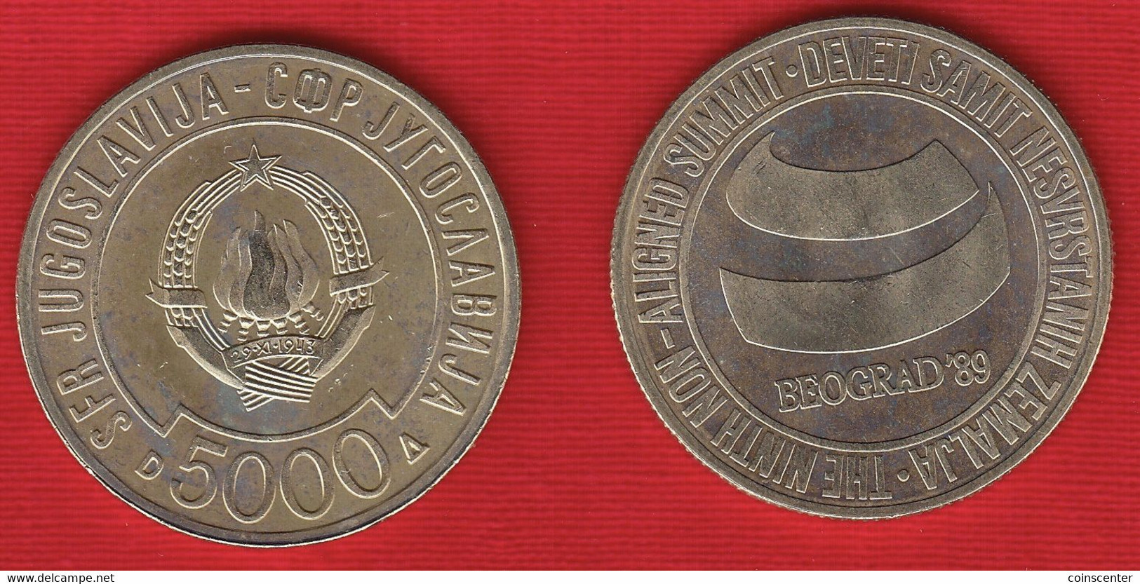 Yugoslavia 5000 Dinara 1989 Km#135 "Non-aligned Summit" UNC - Yougoslavie