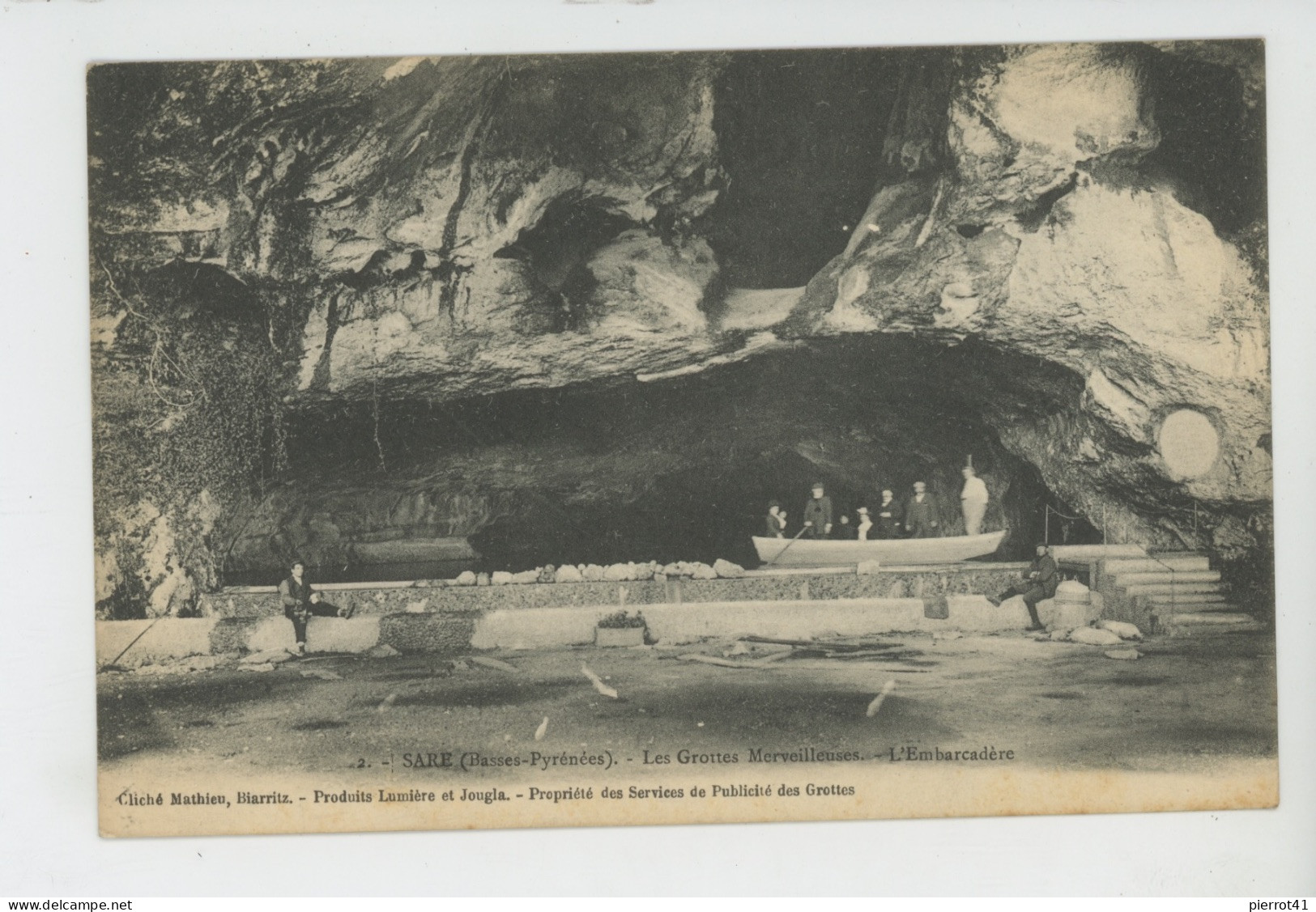SARE - Les Grottes Merveilleuses - L'Embarcadère (carte PUB - Voir Dos) - Sare