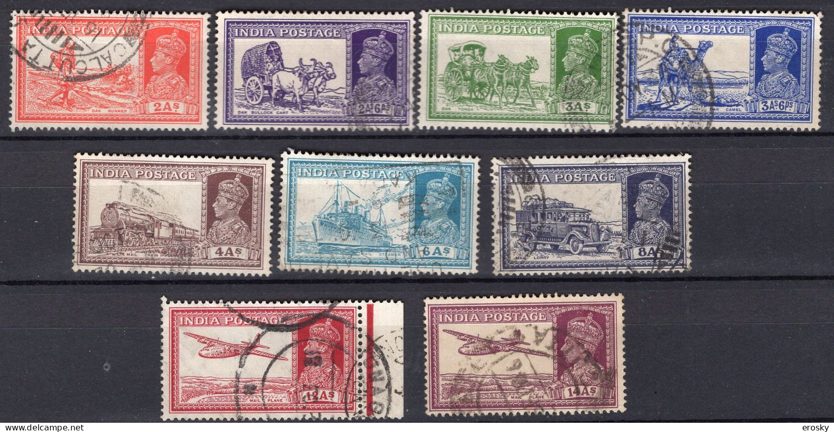 P3433 - BRITISH COLONIES INDIA Yv N°147/154A - 1936-47  George VI