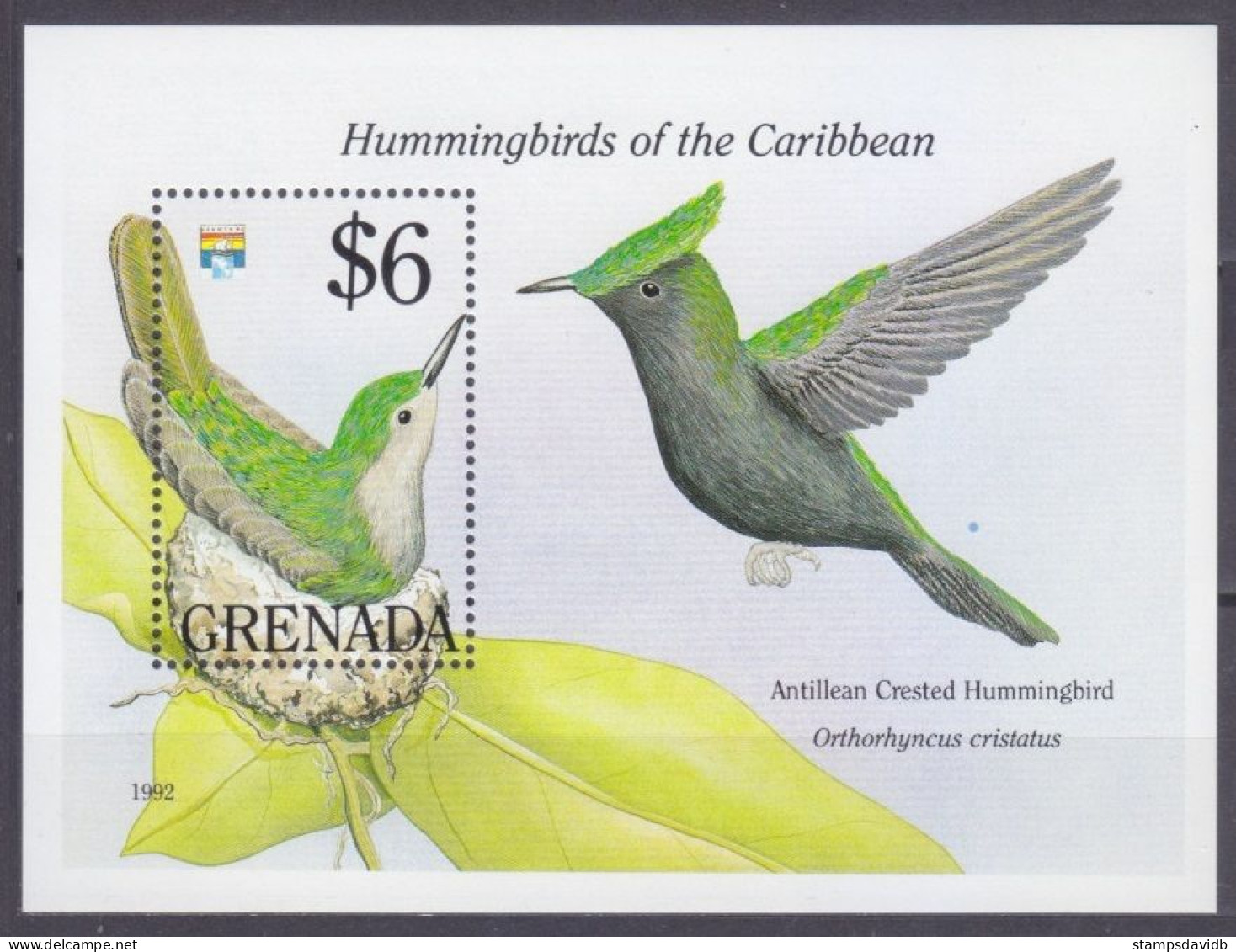 1992 Grenada 2429/B306 Birds 9,00 € - Colibris