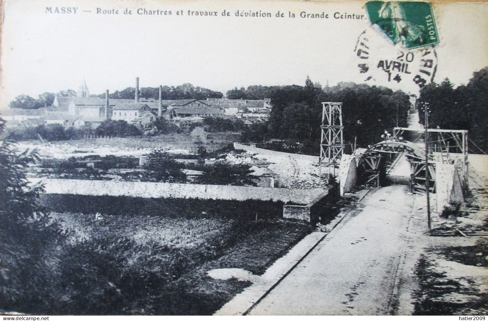 MASSY - Chemins De Fer - Voie Ferrée - Route De Chartres Et Travaux De Déviation De La Grande Ceinture - En 1914 - Massy