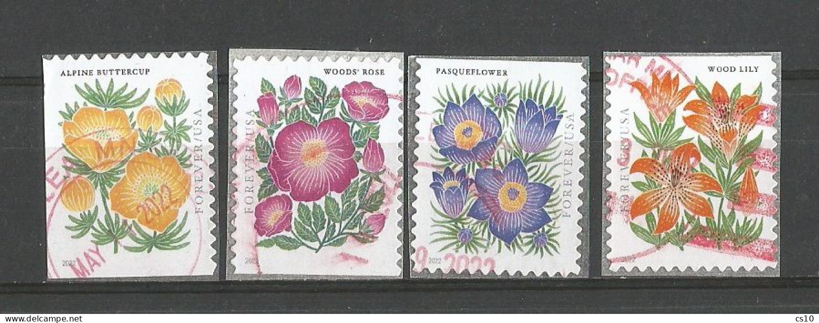 USA 2022 Mountain Flora SC.# 5676/79 - Cpl 4v Set VFU Condition - Circular PMK - Groenten