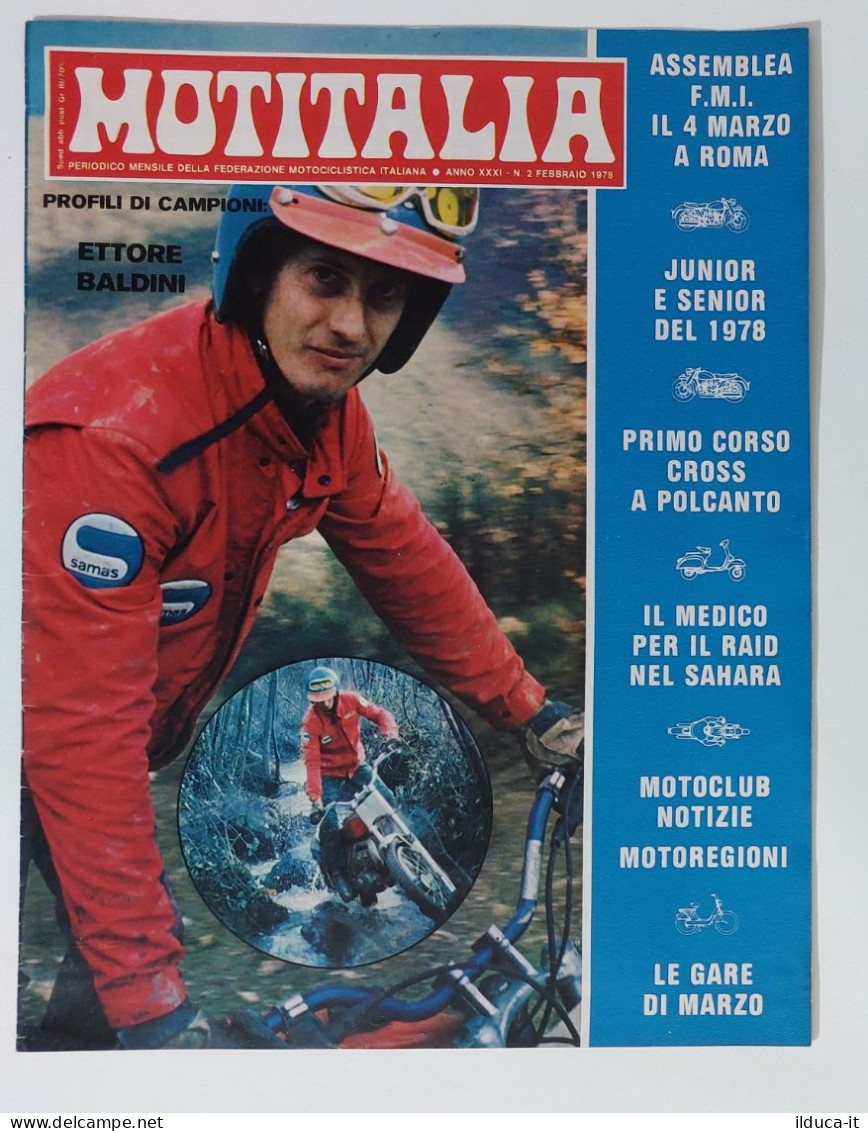 37854 MOTITALIA 1978 A. XXXI N. 2 - Federazione Motociclistica Italiana - Moteurs