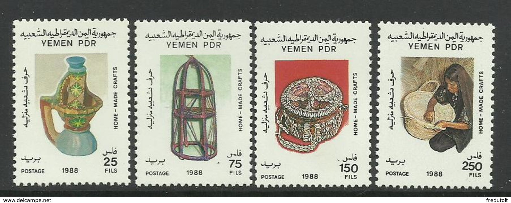 YEMEN DU SUD - N°335/8 ** (1988) Artisanat - Jemen