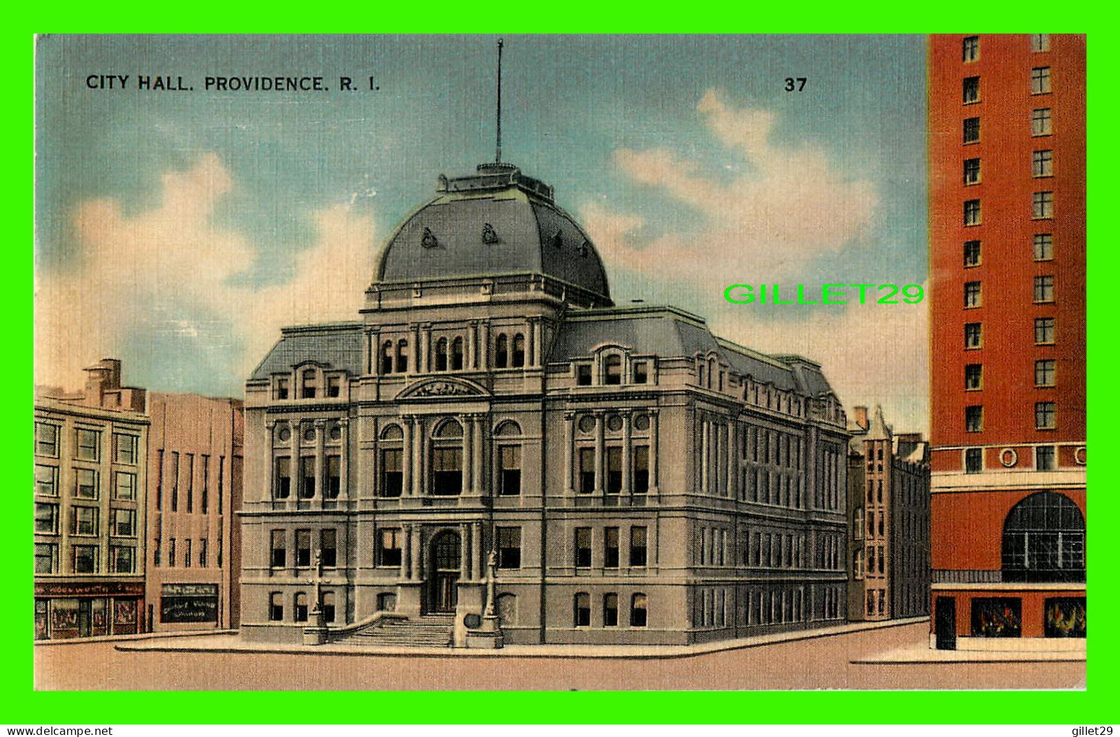 PROVIDENCE, RI - CITY HALL - TRAVEL IN 1916 - - Providence