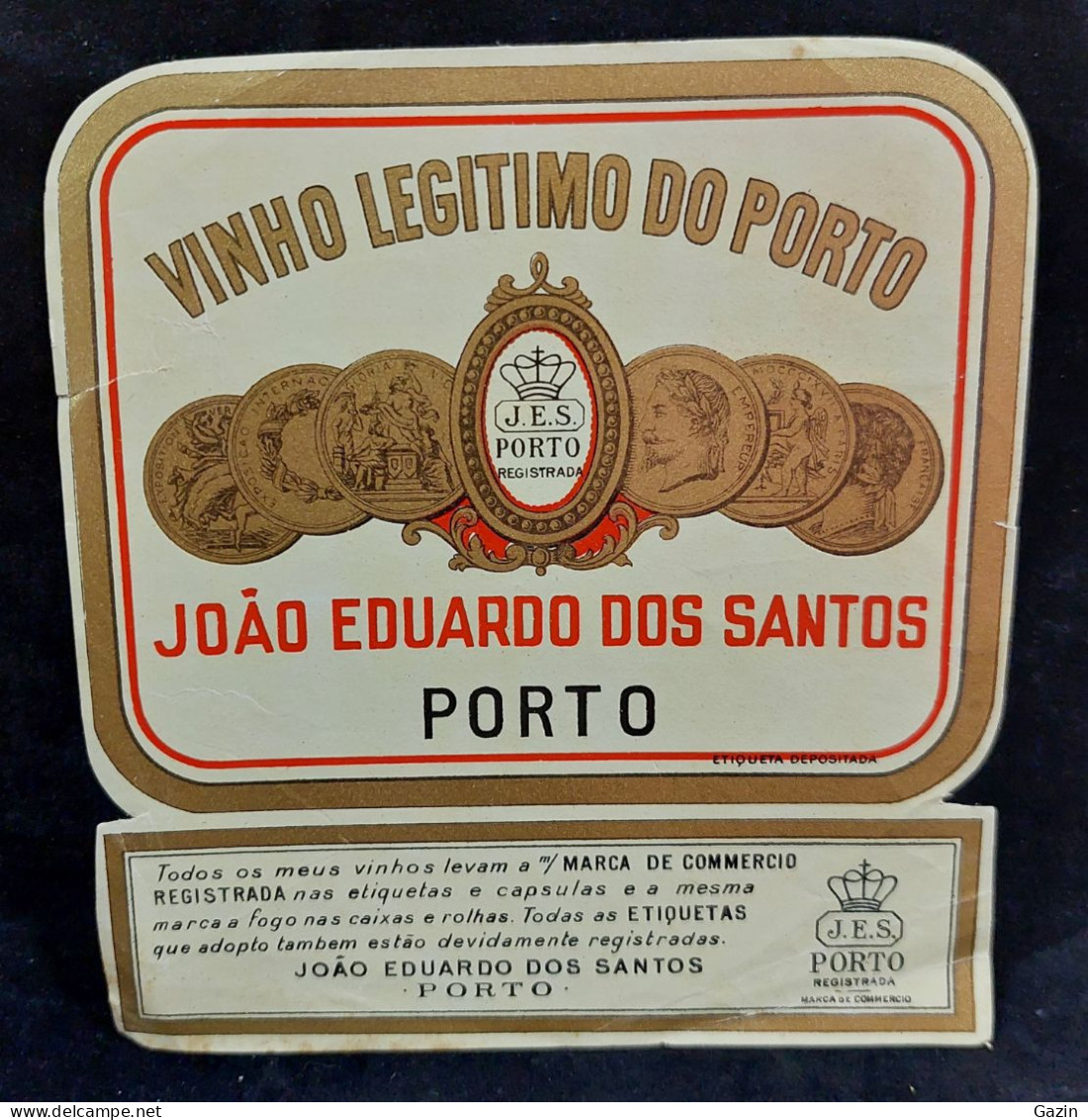 C7/1 -  Rótulo * Vinho  Legitimo Do Porto * João Eduardo Dos Santos *  Portugal - Trinken