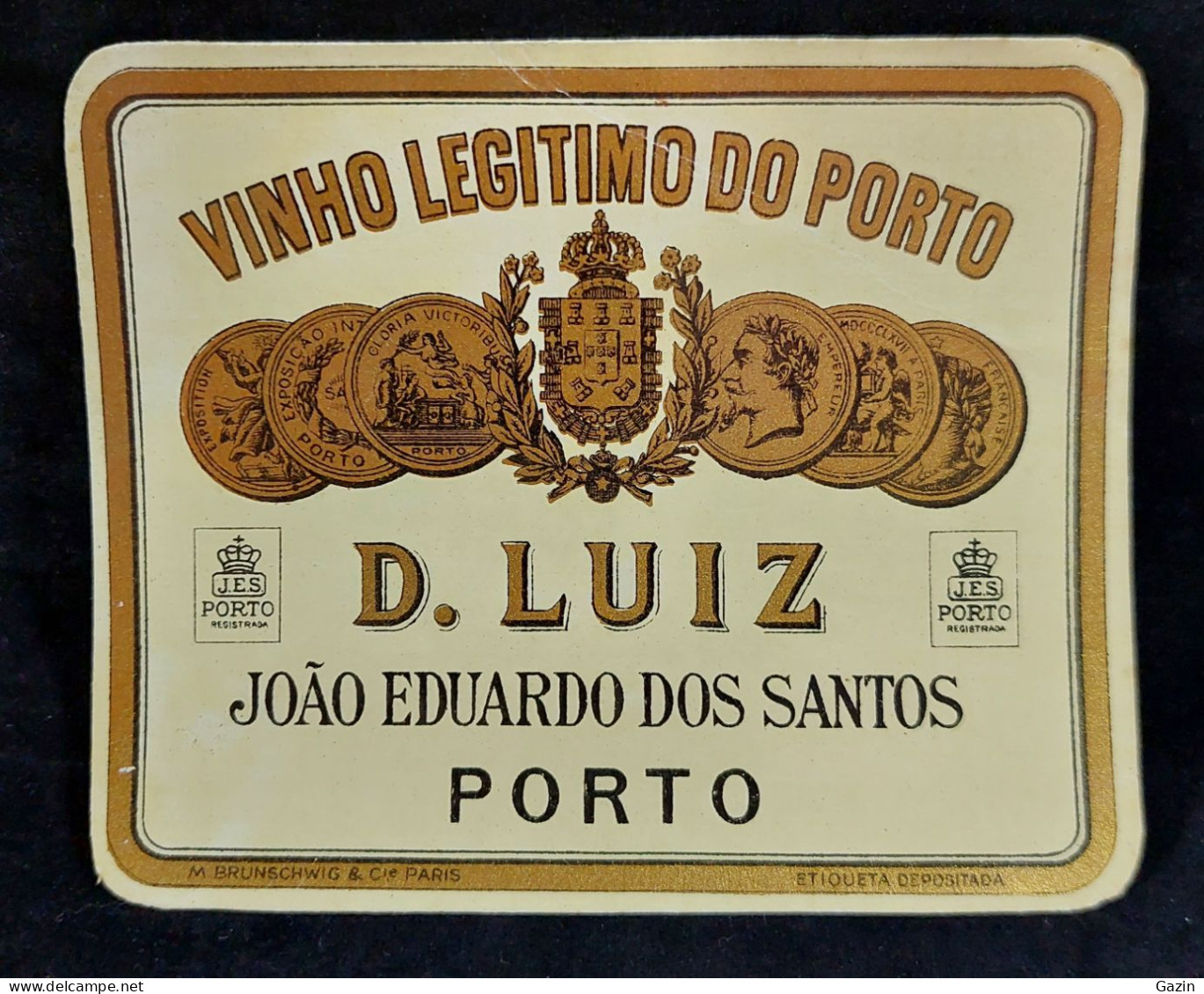 C7/1 -  Rótulo * Vinho  Legitimo Do Porto * João Eduardo Dos Santos *  Portugal - Bebidas