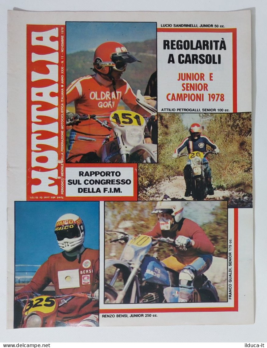 37871 MOTITALIA 1978 A. XXXI N. 11 - Federazione Motociclistica Italiana - Motores