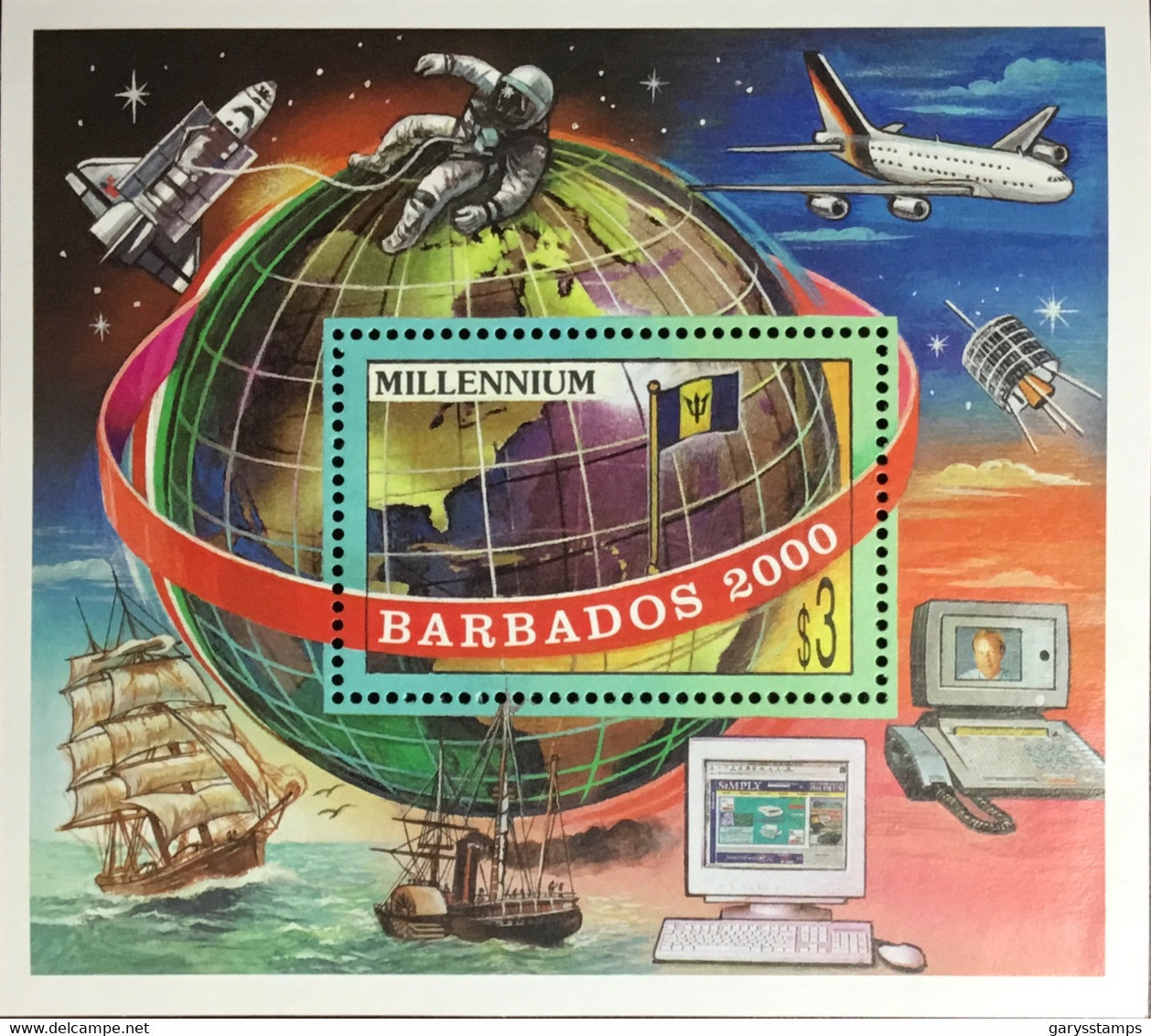 Barbados 2000 Millennium Minisheet MNH - Barbados (1966-...)