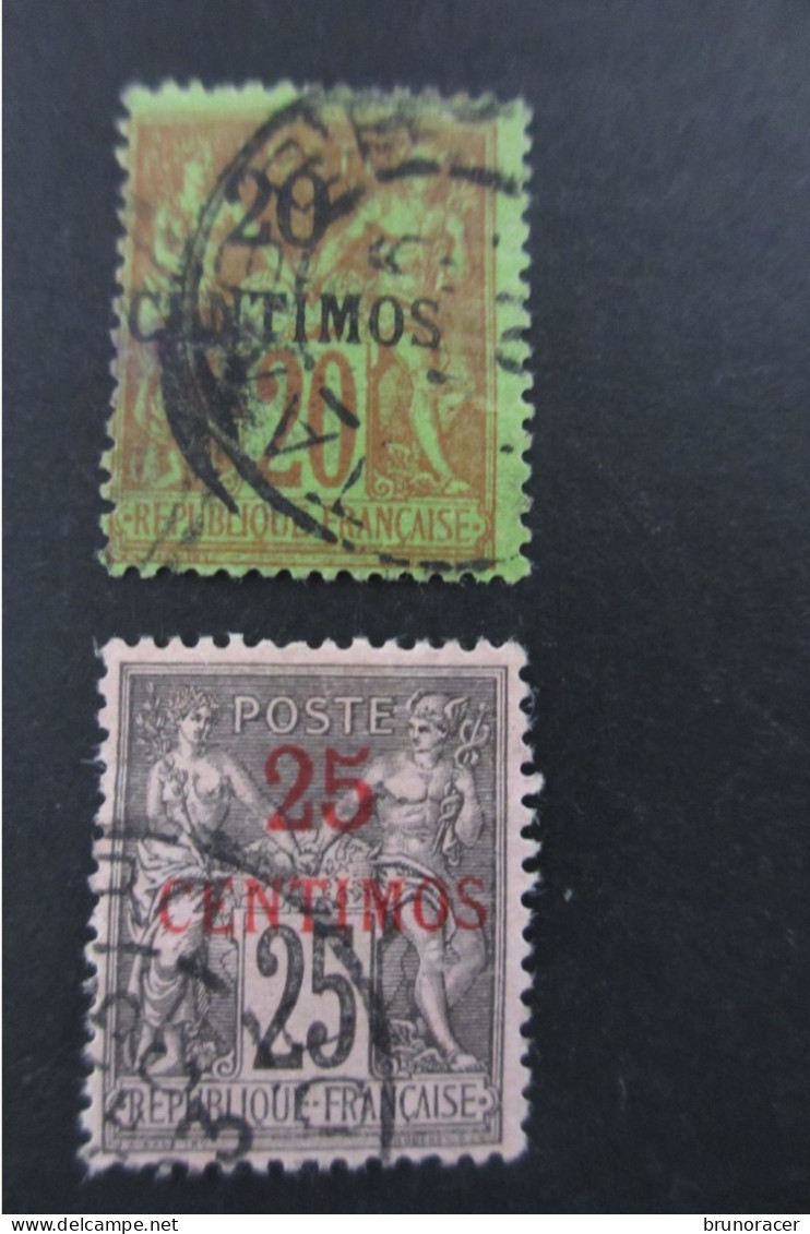 COLONIES MAROC N°4/5 Oblit. TB  COTE 38 EUROS VOIR SCANS - Used Stamps