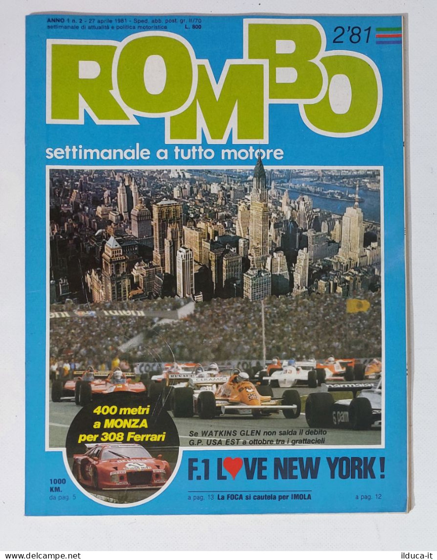 58948 ROMBO 1981 - A. 1 N. 2 - GP USA A New York; Ferrari A Monza - Engines