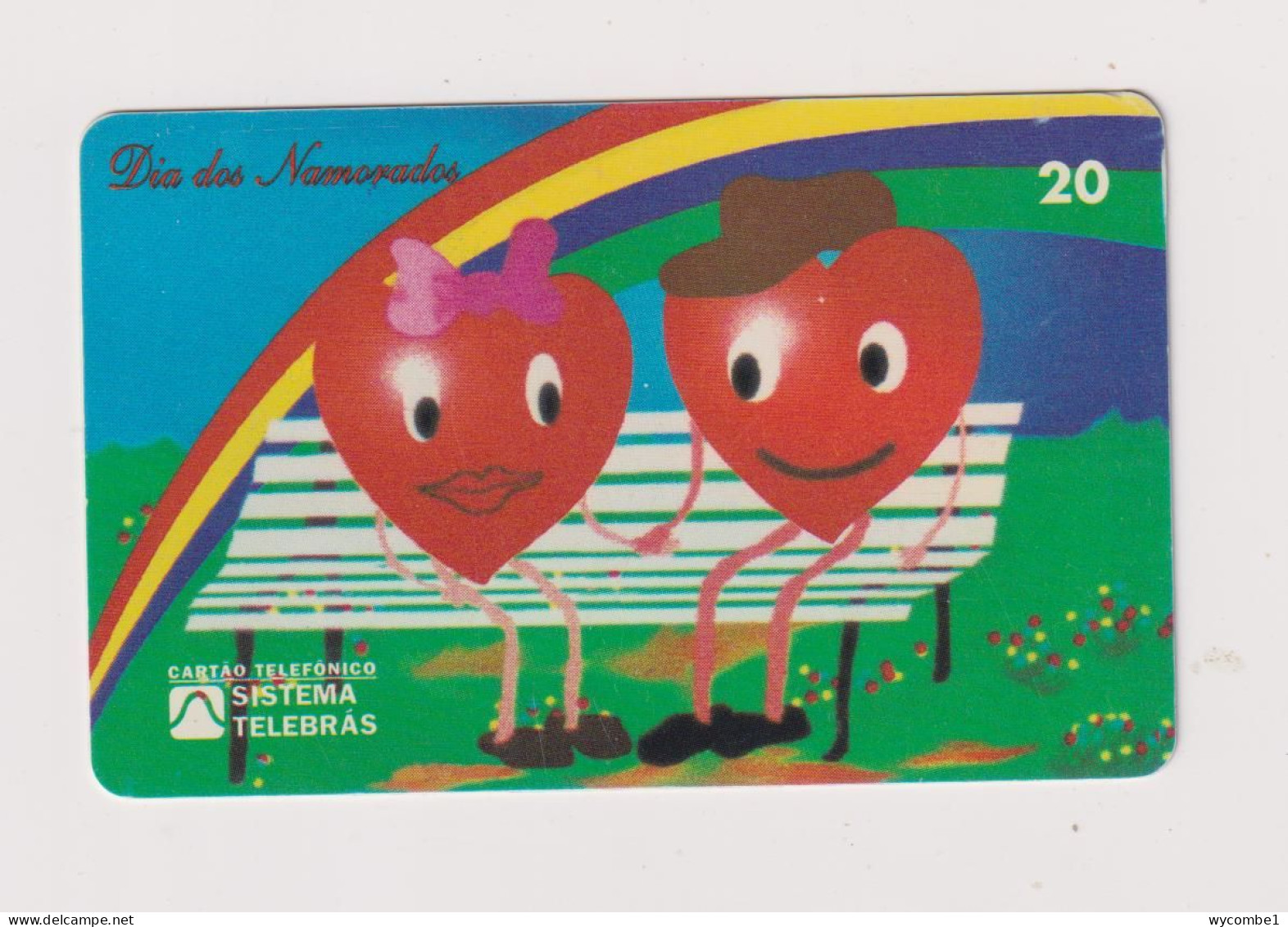 BRASIL -  Two Hearts Inductive  Phonecard - Brésil