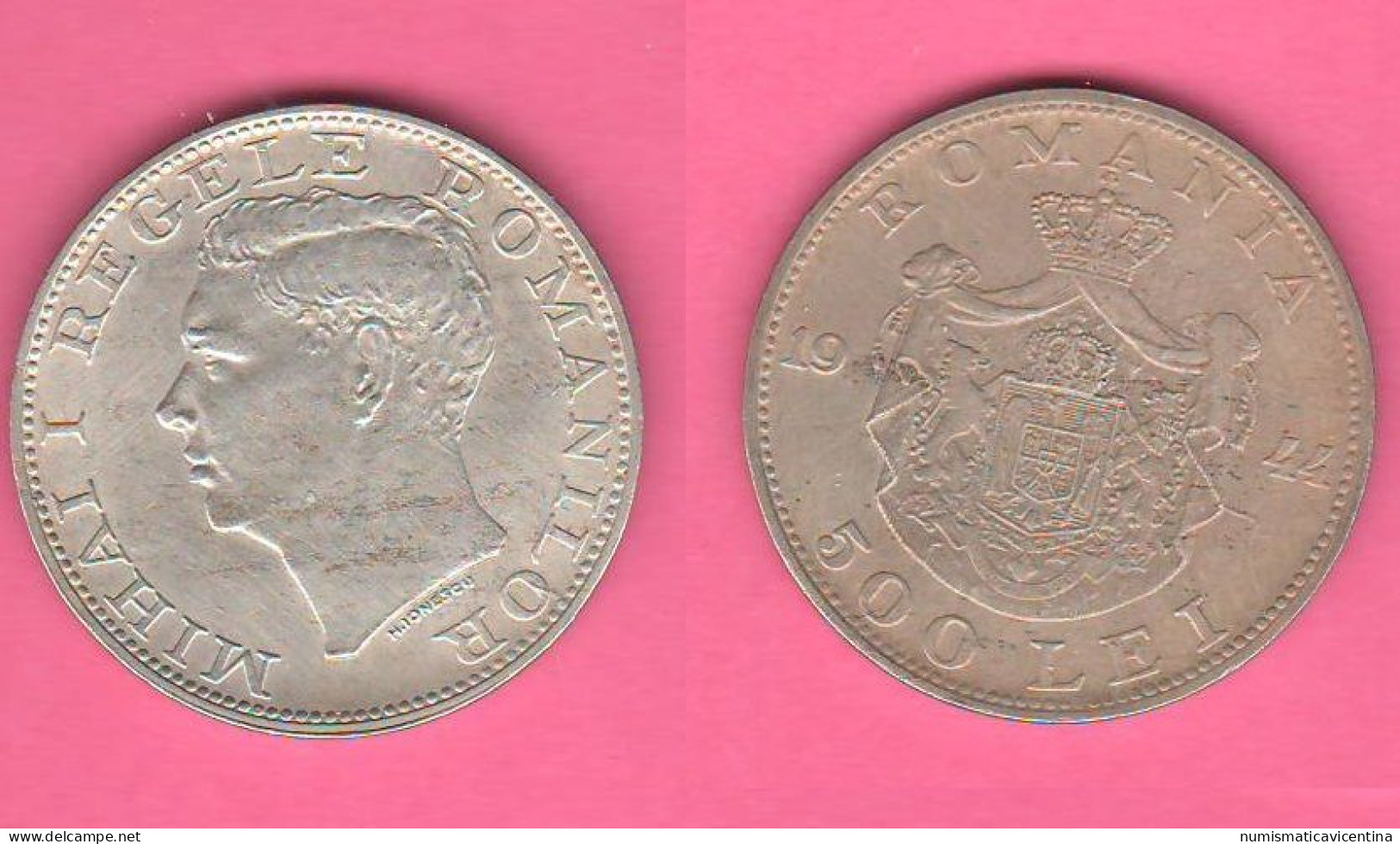 Romania 500 LEI 1944 Romanie Mihai I° Silver Coin - Roemenië