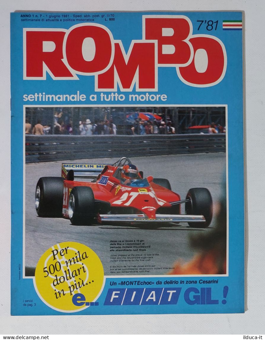 58953 ROMBO 1981 - A. 1 N. 7 - Villenueve E Jones; FIAT; - Moteurs