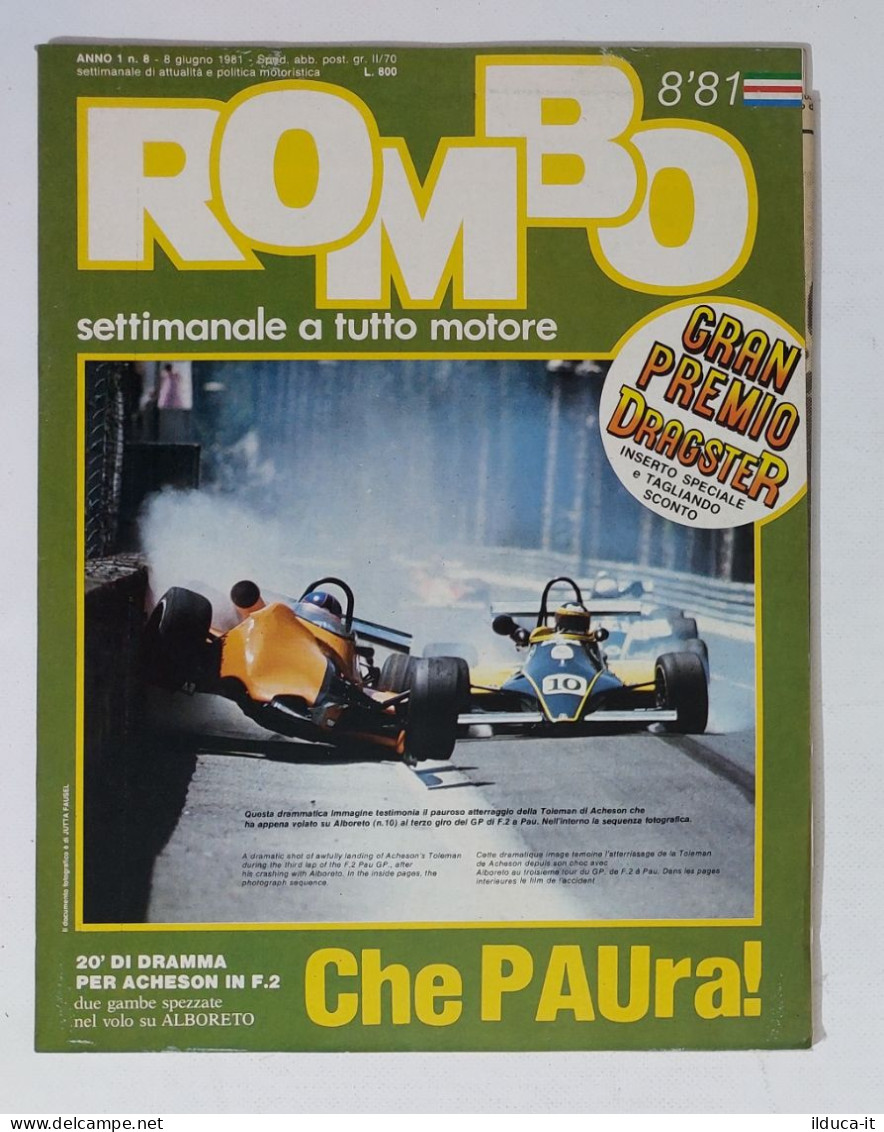 58954 ROMBO 1981 - A. 1 N. 8 - Gran Premio Dragster; NO Inserto - Engines