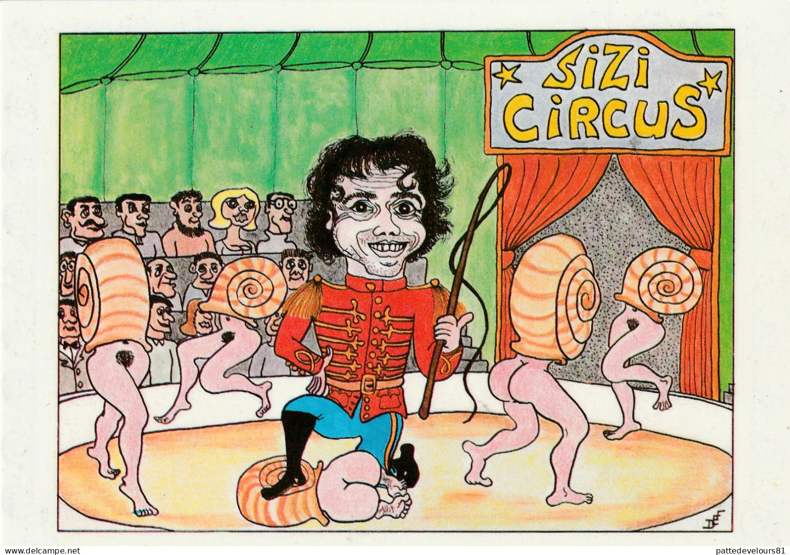 CPM Sizi Circus Cirque Cirk Dompteur Escargot Humanisé Femme-escargot Eros Erotisme Snail Schnecke Slak Illustrateur - Sizi