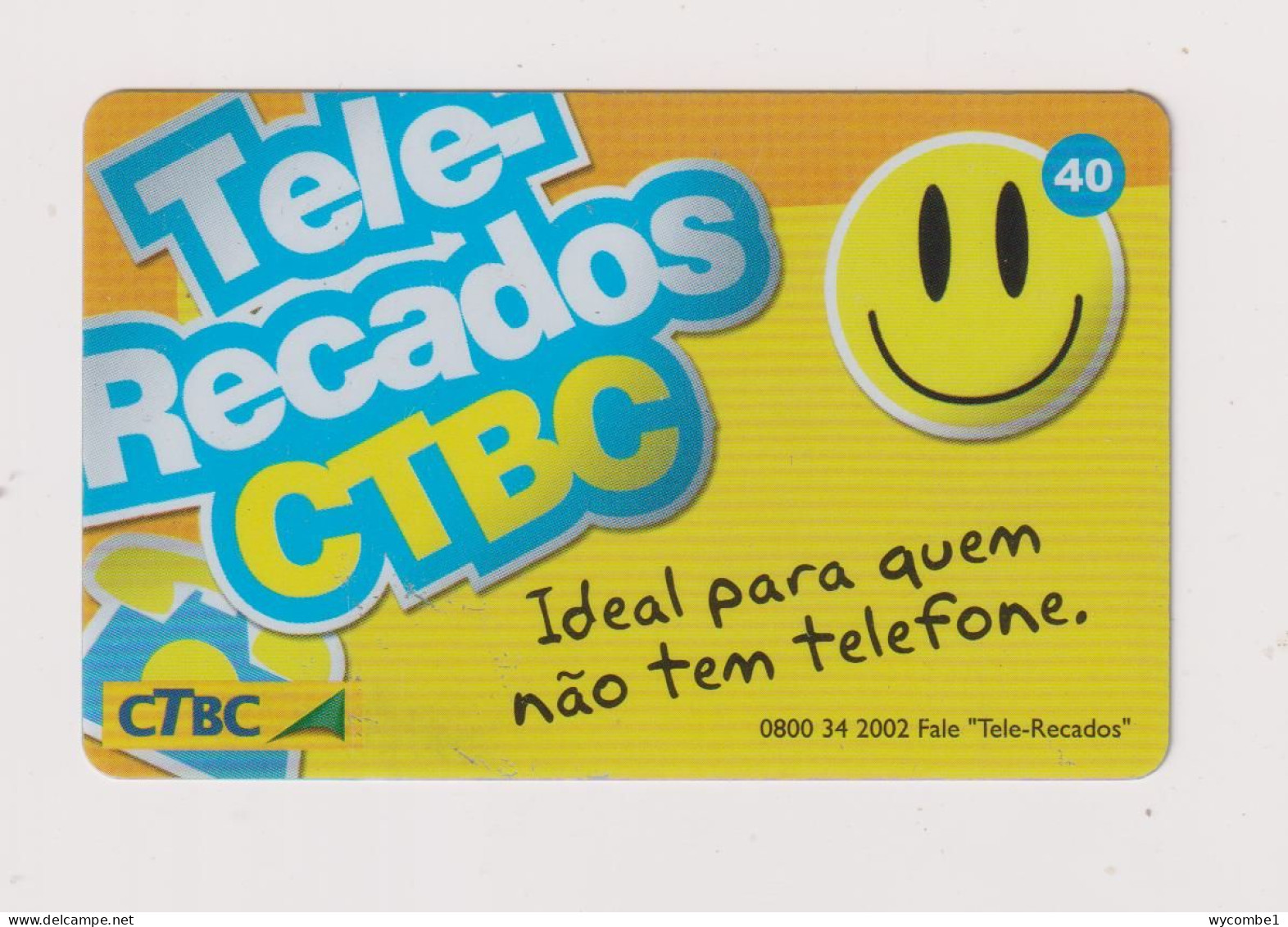 BRASIL -  Tele Recados Inductive  Phonecard - Brésil