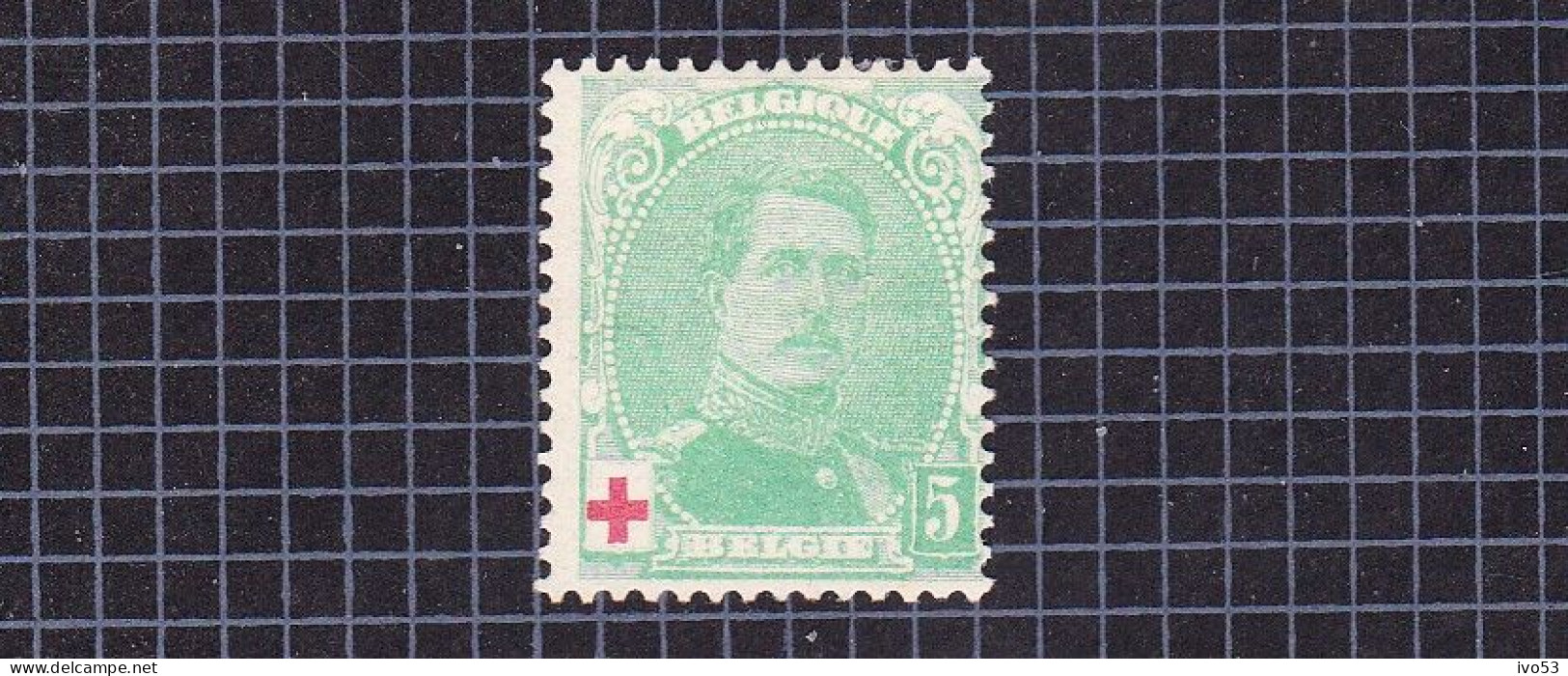 1914 Nr 129* Met Scharnier.Rode Kruis.OBP 5 Euro. - 1914-1915 Red Cross