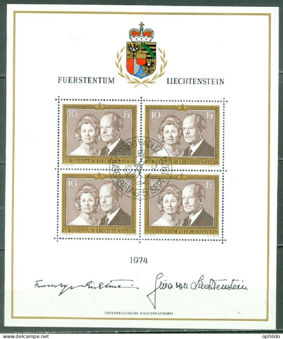 Liechtenstein Yv 557 En Feuillet De 4  Ob TB  - Oblitérés