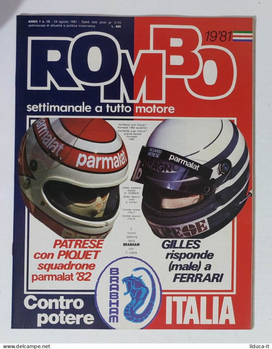 58965 ROMBO 1981 - A. 1 N. 19 - Villenueve; Patrese; PIquet; Ferrari - Motoren