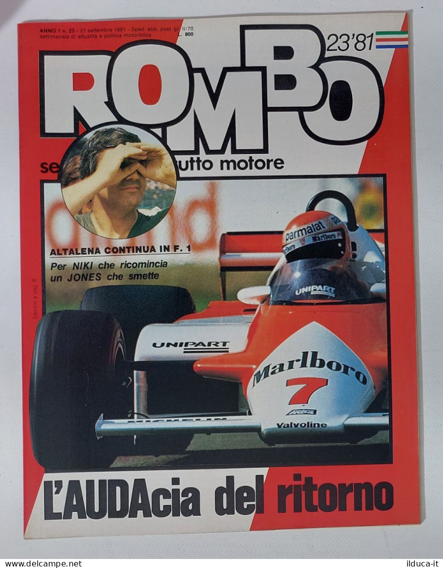 58969 ROMBO 1981 - A. 1 N. 23 - Niki Lauda Ritorno F1; Jones - Engines